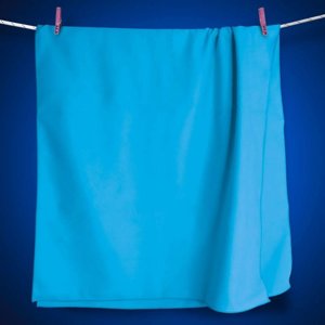 Ręcznik z mikrofibry na basen dwustronny Dr.Bacty - Basic Blue - XL 70x140