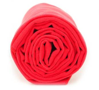 Kąpielowy ręcznik do morsowania dwustronny Dr.Bacty - Czerwony - L 60x130